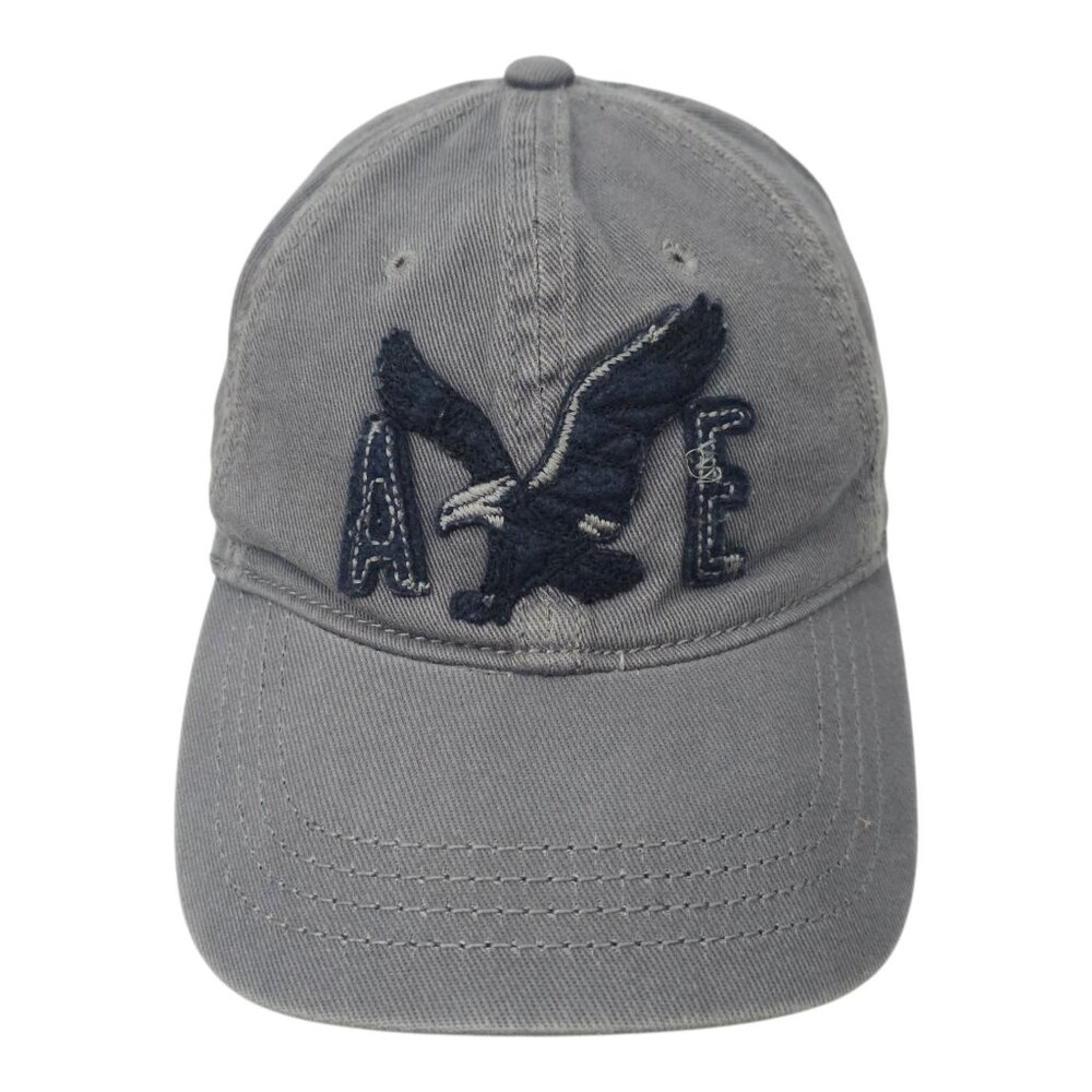 American Eagle AE Logo Dad Hat Fitted S/M Casual Streetwear Baseball Cap Gray - Picture 1 of 14